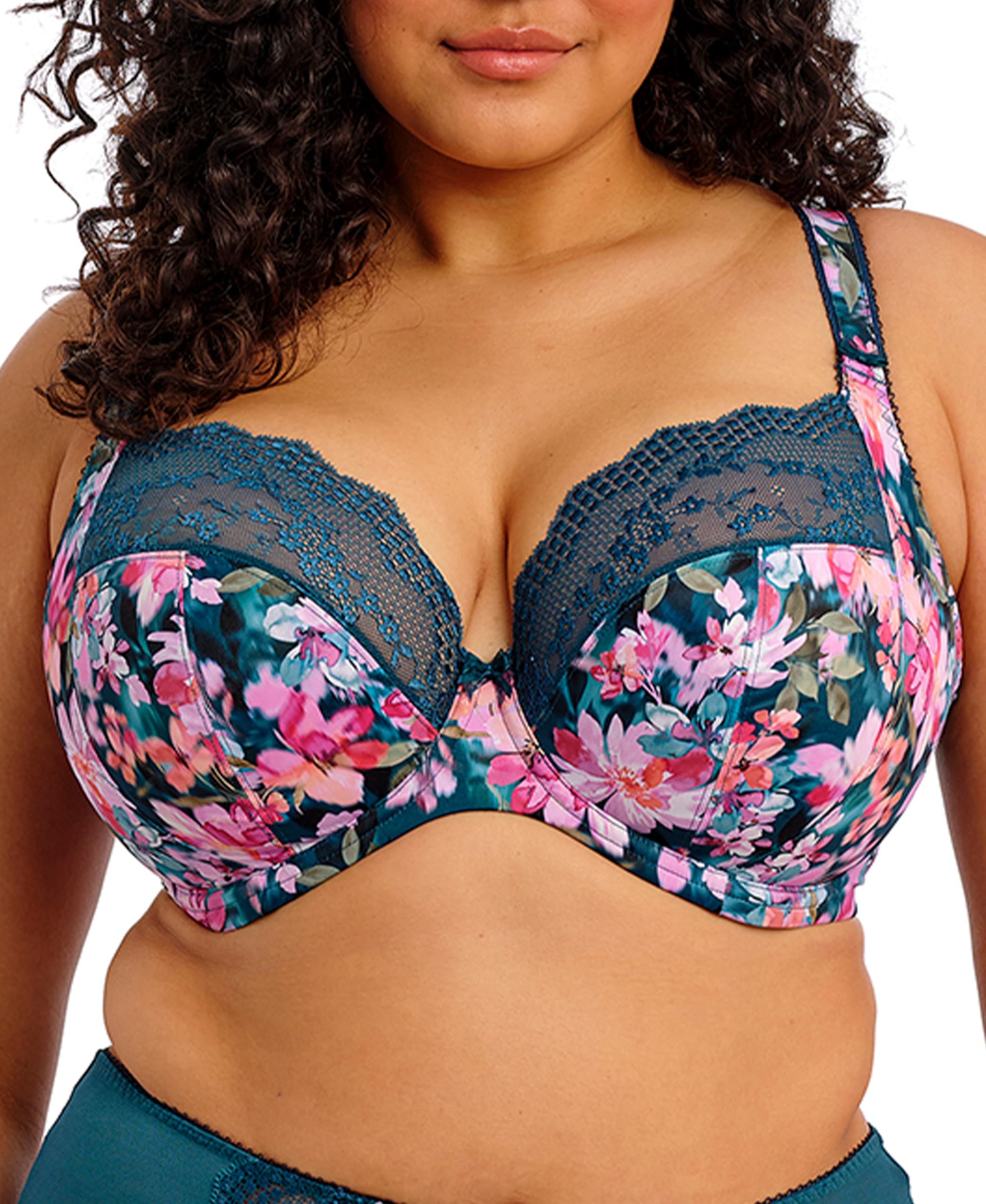 ELOMI Lucie Women's Underwired Deep Neck Stretch Bra
