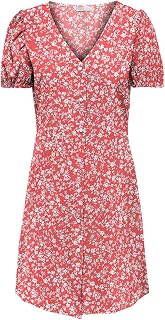 ONLY Onlevida S/S Women's Short Dress WVN Noos Dress with Button and Tie Belt
