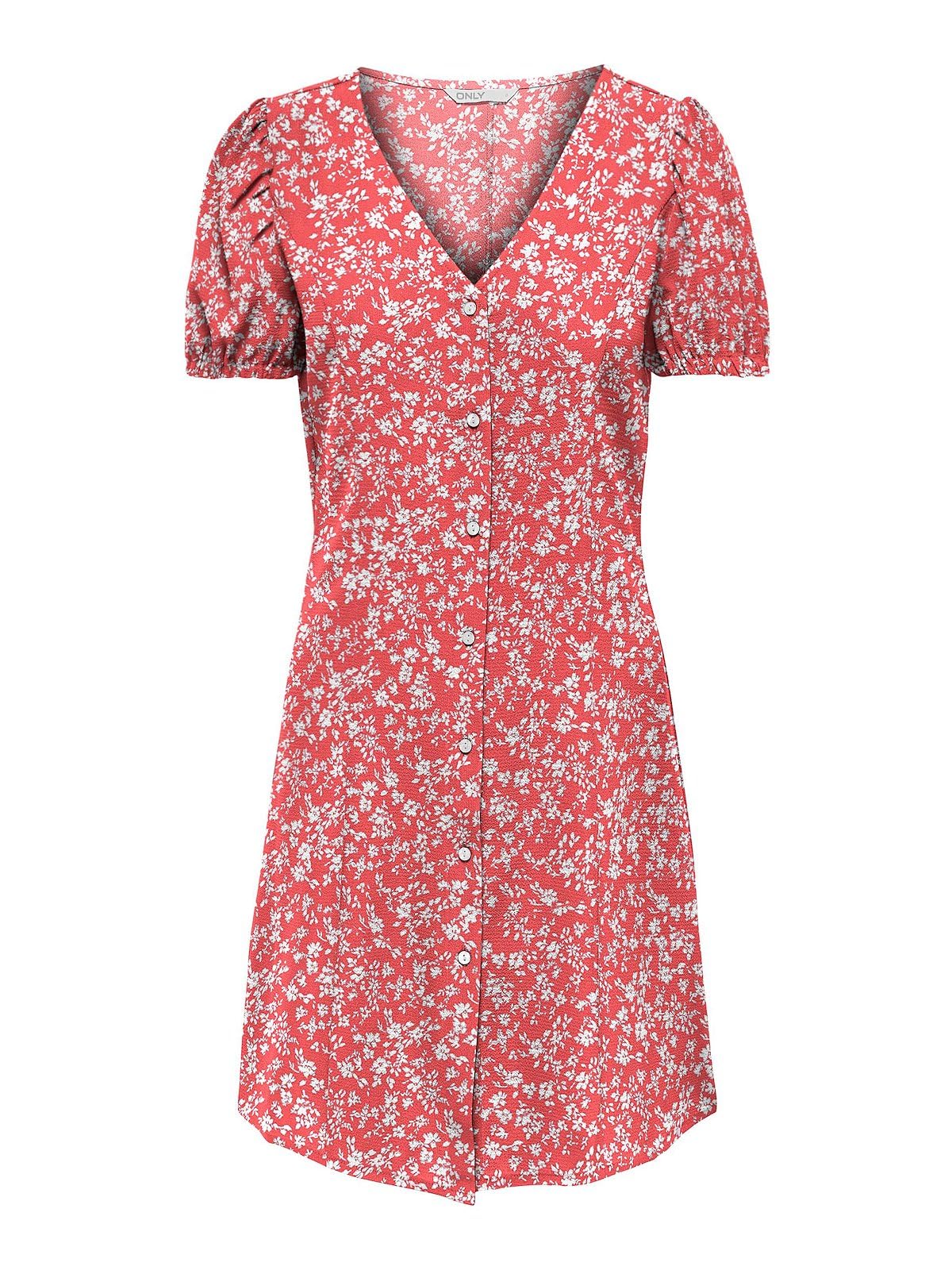 ONLY Onlevida S/S Women's Short Dress WVN Noos Dress with Button and Tie Belt
