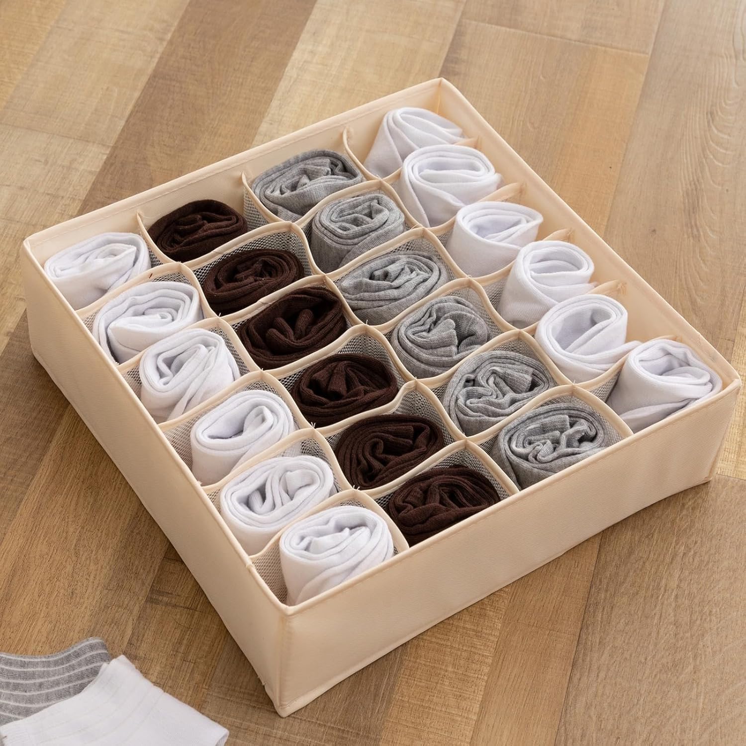 Underwear Organizer Drawer Divider 7 16 24 Compartments Foldable Organizer for S