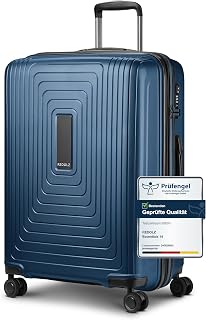 REDOLZ Medium Hard Trolley M+ | 46 x 30 x 66 cm | Expandable Suitcase from 82 to 97 Litres | Ultralight, Only 3.7kg (Essentials 14)