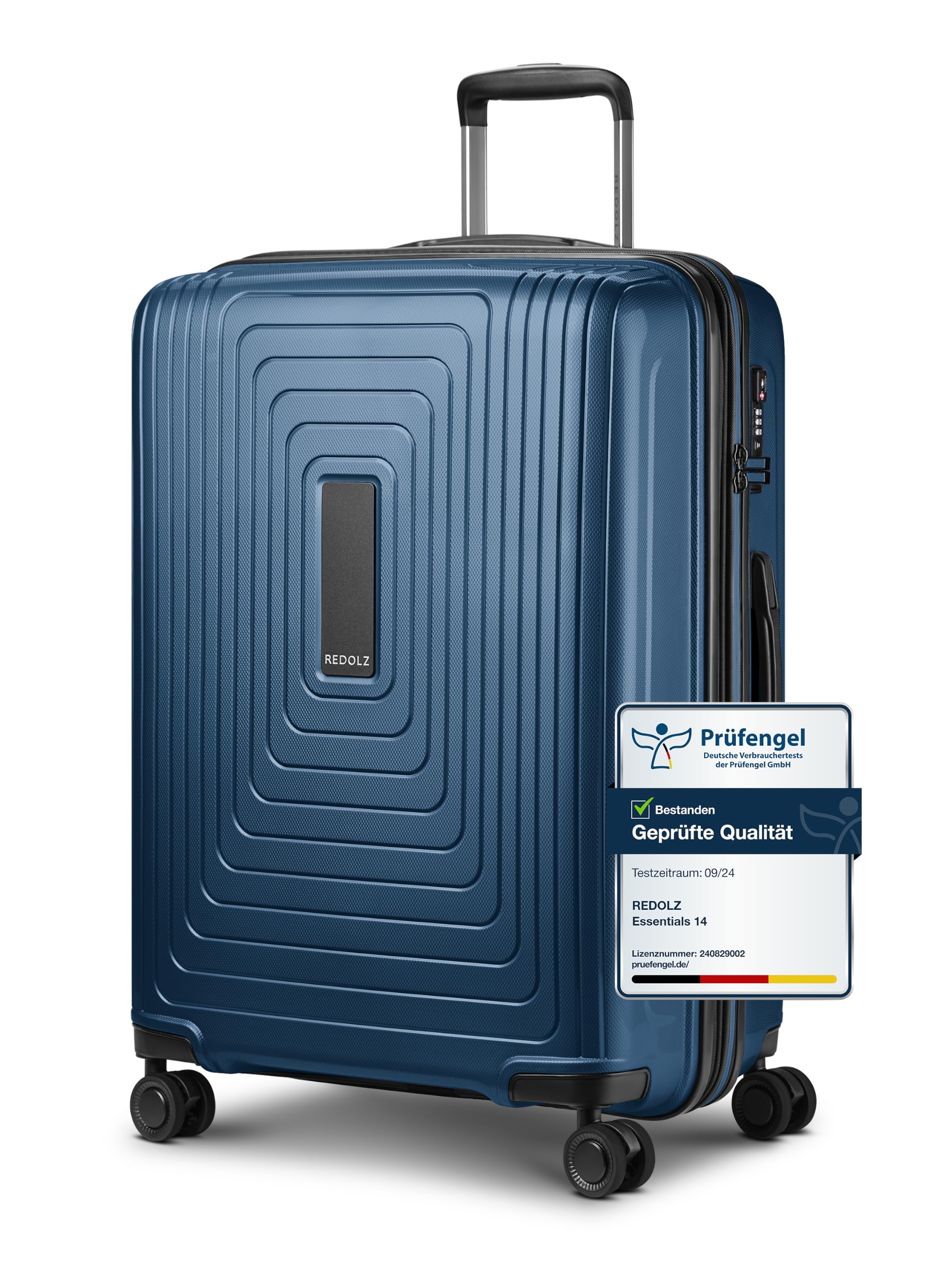 REDOLZ Medium Hard Trolley M+ | 46 x 30 x 66 cm | Expandable Suitcase from 82 to