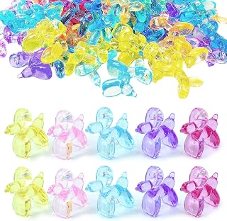 Set of 10 Grow in The Dark Balloon Dog Mini Resin Figures - Cute DIY Acrylic Crystal Resin Miniature, Micro Fairy Garden Landscape Accessory