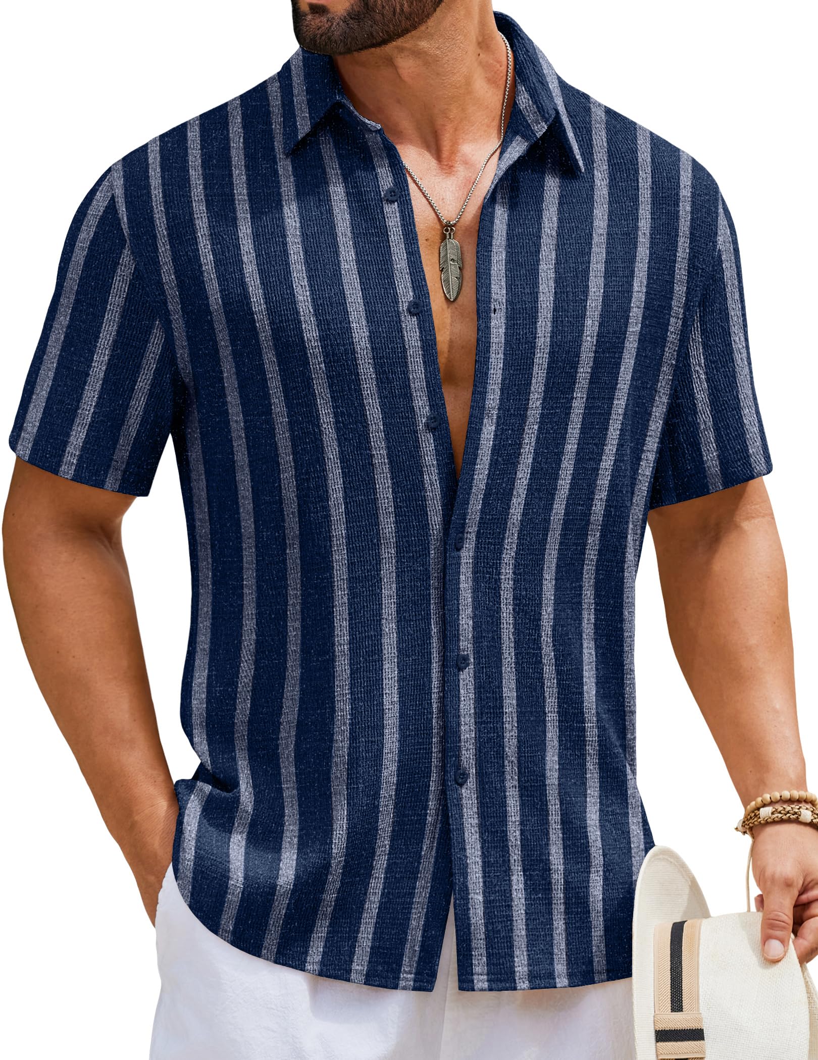 Coofandy Camisa con Botones Ztzj000066 para Hombre