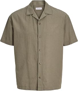 JACK & JONES Shirt Jjesummer Linen Blend Resort T-Shirt SS Sn for Men