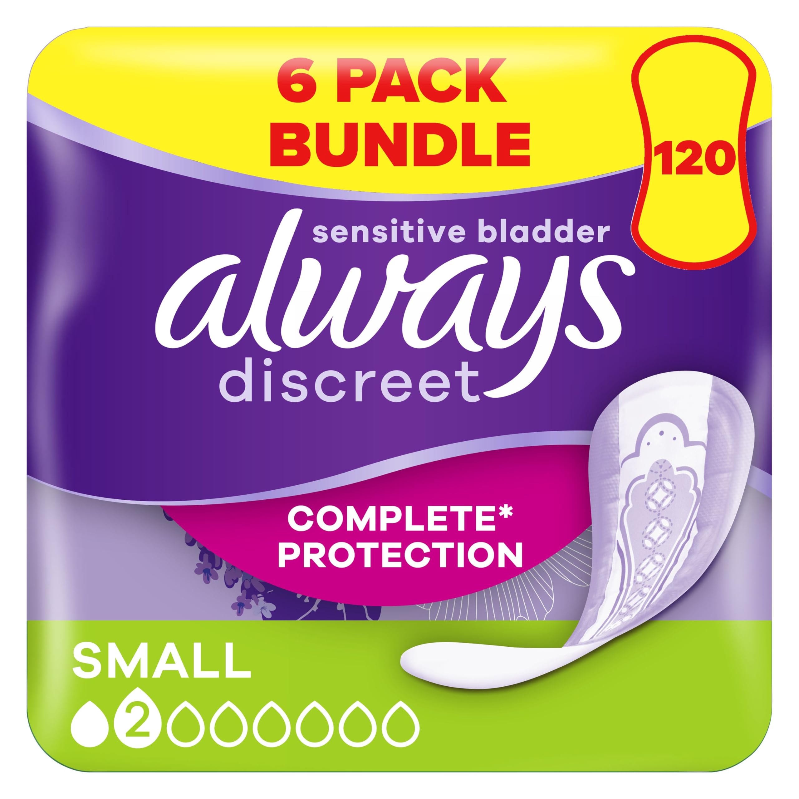 Always Discreet Incontinence Pads Small Pack of 120