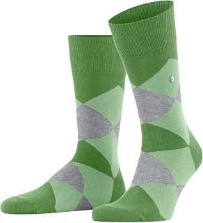Burlington Men's Clyde Socks Breathable Cotton with Flat Seam Pressure-free Toe Argyle Fashionable One-SIZE-FITS-ALL as a Gift 1 Pair