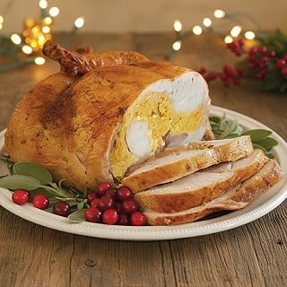 Louisiana Crawfish Co 15lb Frozen Turducken, Traditional Cornbread Stuffing | Pre-seasoned Poultry Roast - Whole Turkey, Boneless Duck & Chicken, Serves 15-20, Ready To Cook, Cajun Holiday Feast Dinner