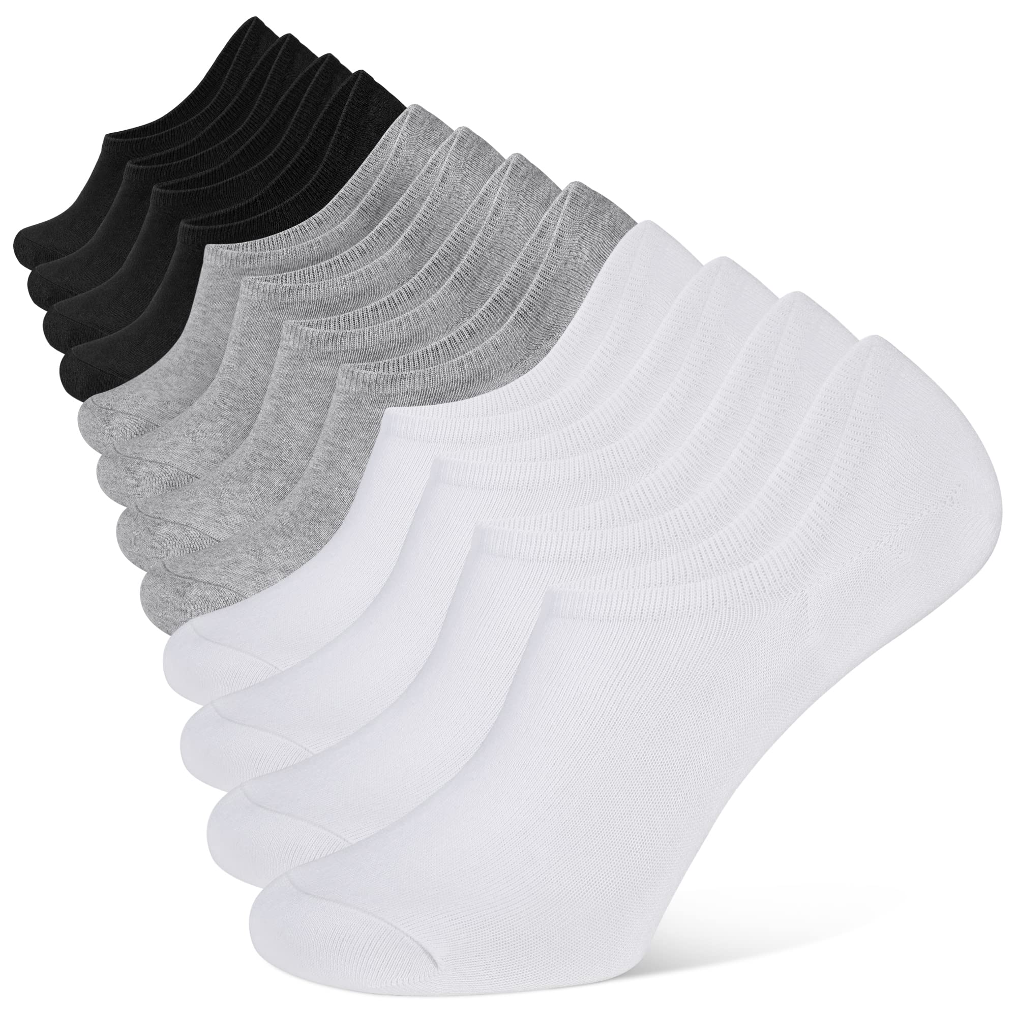 YOJOOM No-Show Socks Men's Low-Cut Short Socks, Non-Slip Sports Socks