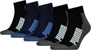PUMA Bwt Cushioned Quarter 5p Unisex Socks - Adult (Pack of 5)