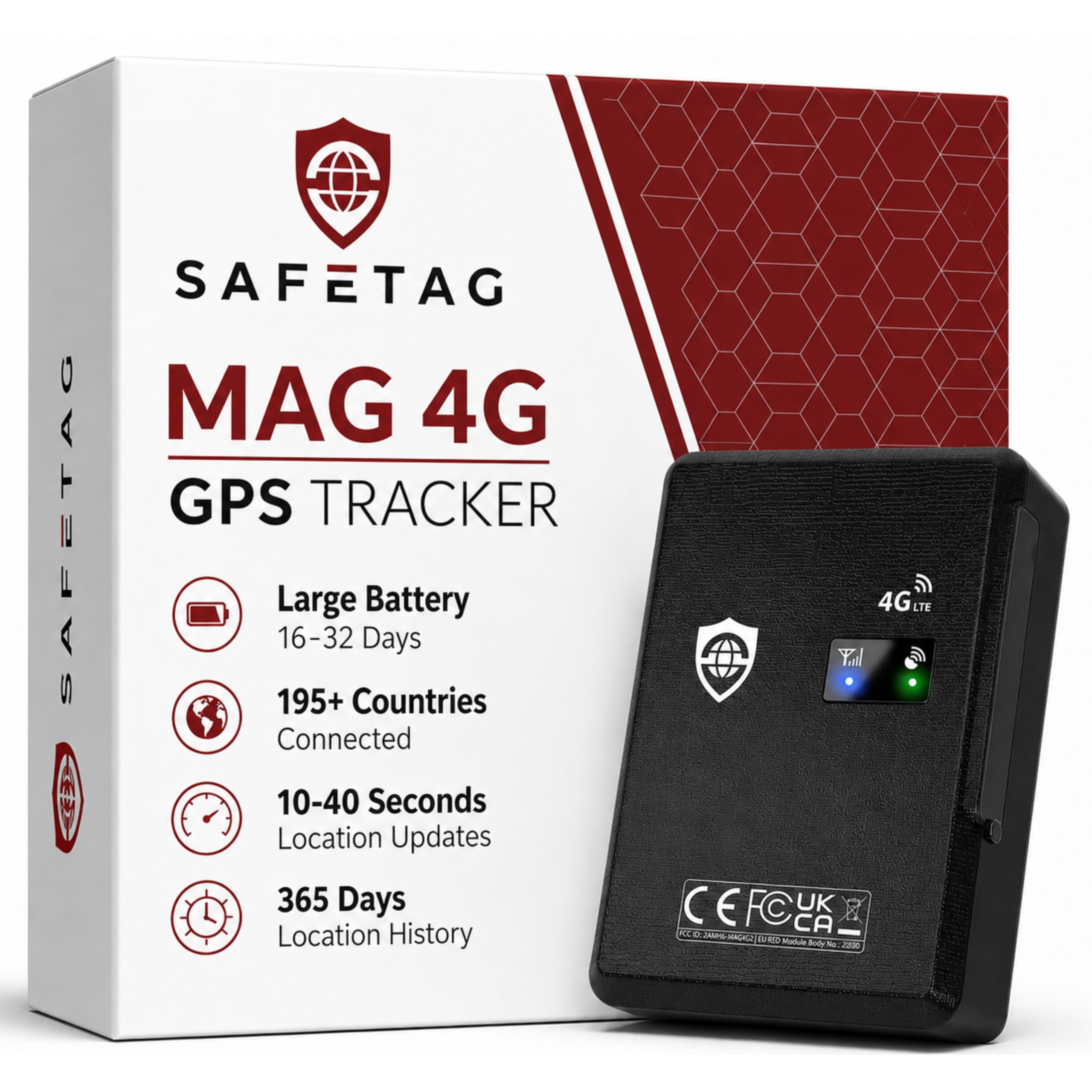 SafeTag Mag 4G – Rechargeable Magnetic GPS Tracker for Car, Van & Motorbike | Re