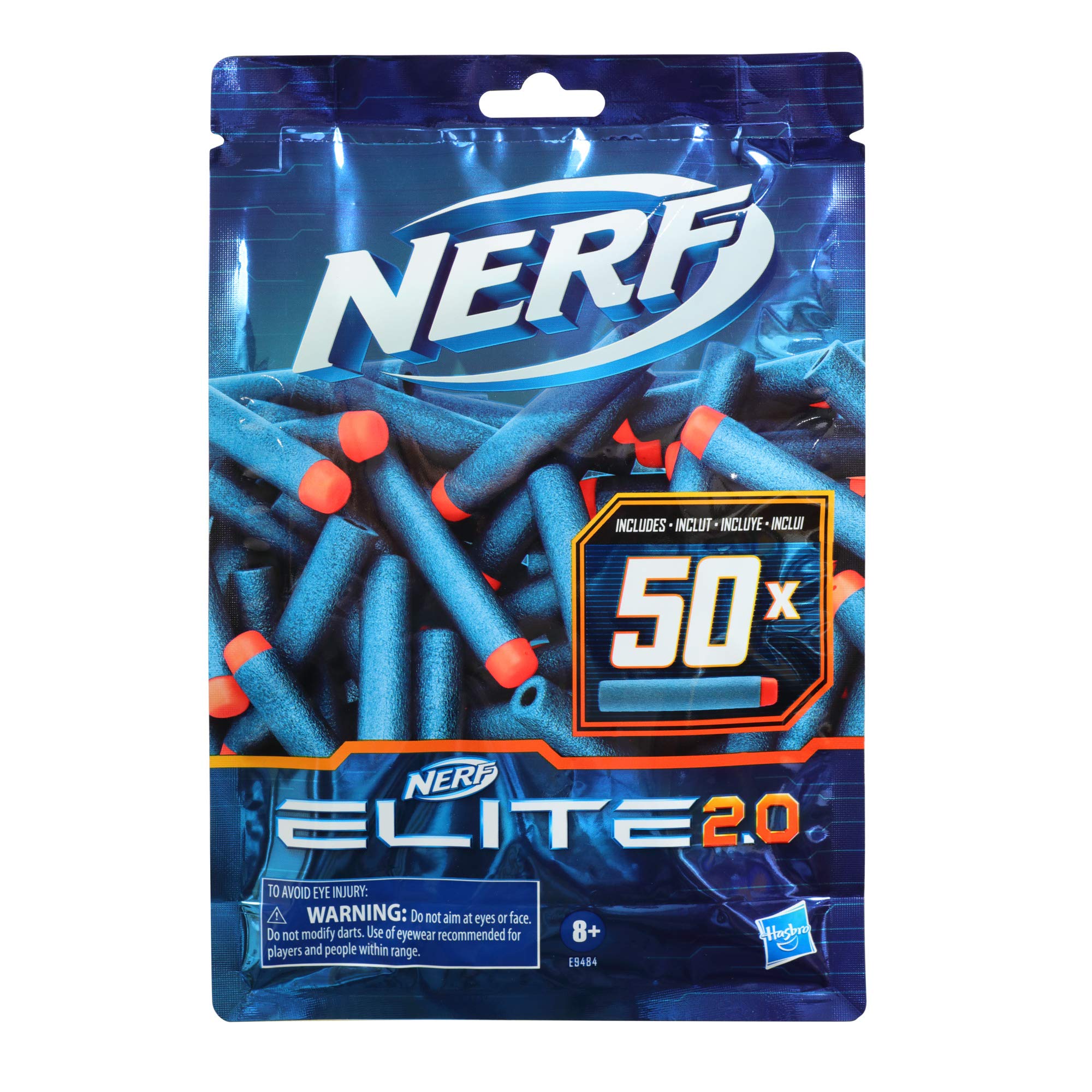 Nerf Elite 2.0 50-Dart Refill Pack - 50 Official Nerf Elite 2.0 Foam Darts - Com