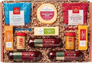 Hickory Farms Signature Beef Meat and Cheese Gift Basket (Large) - Box Set | Charcuterie Board Food | Summer Sausage | Father's Day | Mother's Day | Easter | Christmas | Holiday | Housewarming | Gourmet | Sympathy | Care Package