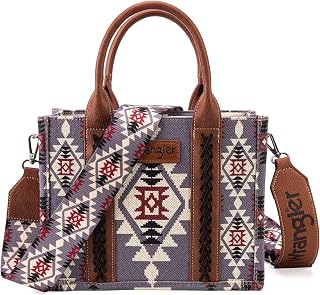 Wrangler Tote Bag, Women's Aztec Handbag, Western Purse