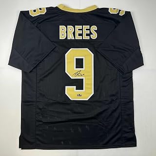 Facsimile Autographed Drew Brees New Orleans Black Reprint Laser Auto Football Jersey Size Men's XL