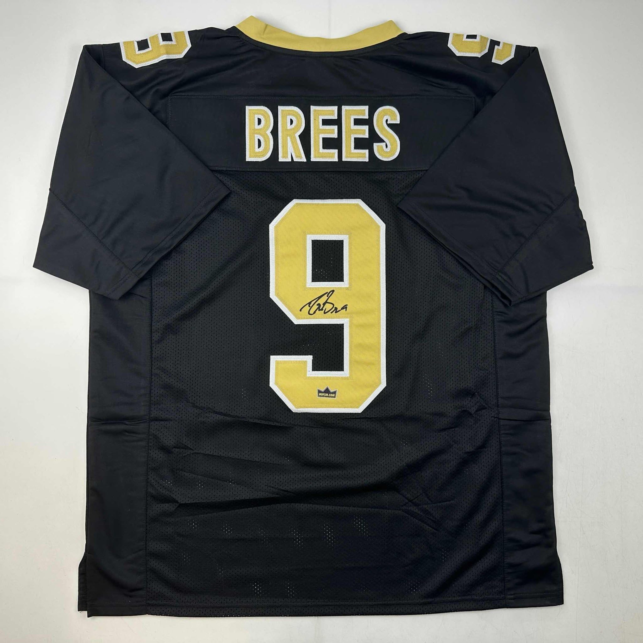 Facsimile Autographed Drew Brees New Orleans Black Reprint Laser Auto Football J