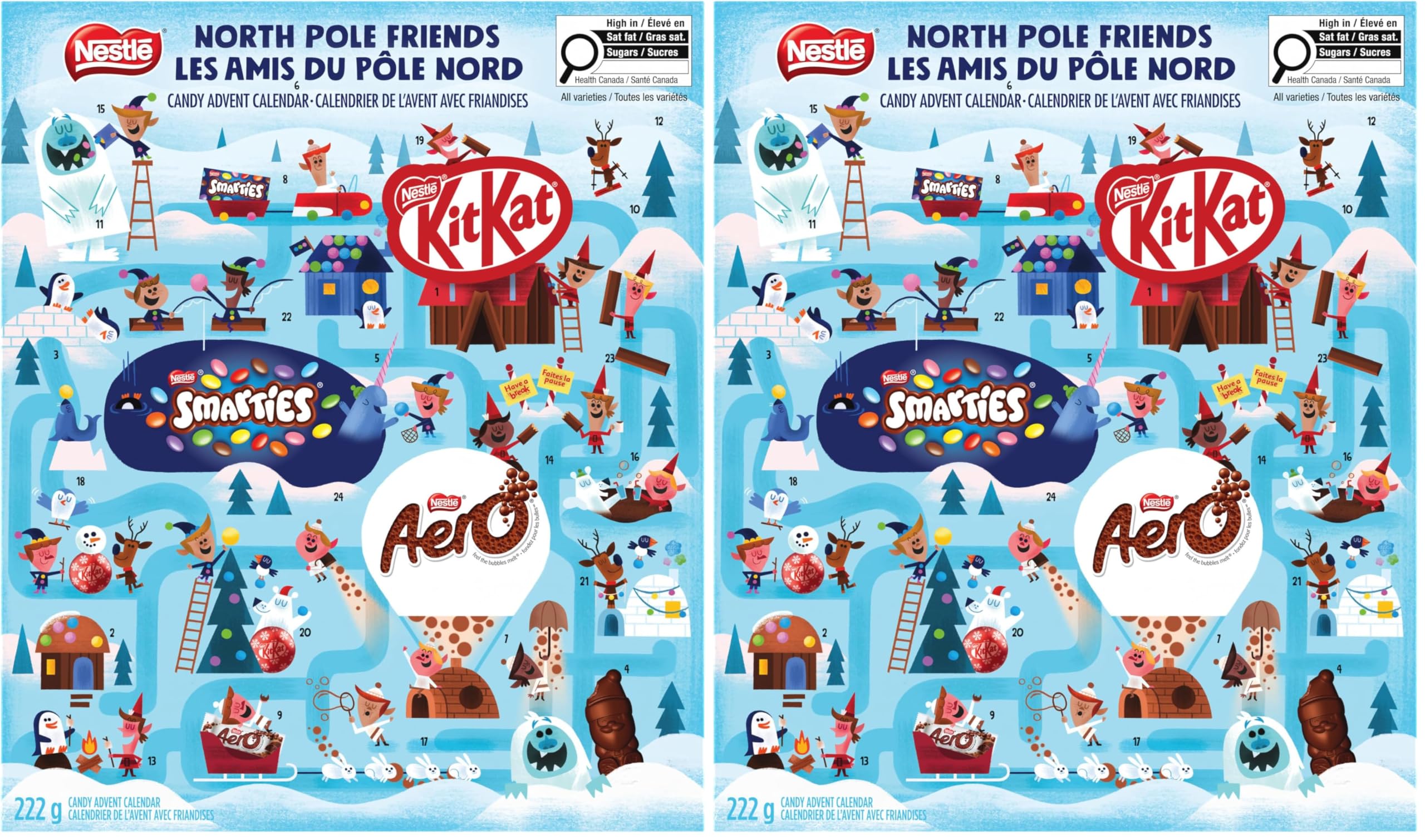 NESTLE North Pole Friends Advent Calendar, Filled With KITKAT Mini Bars, Bubbles