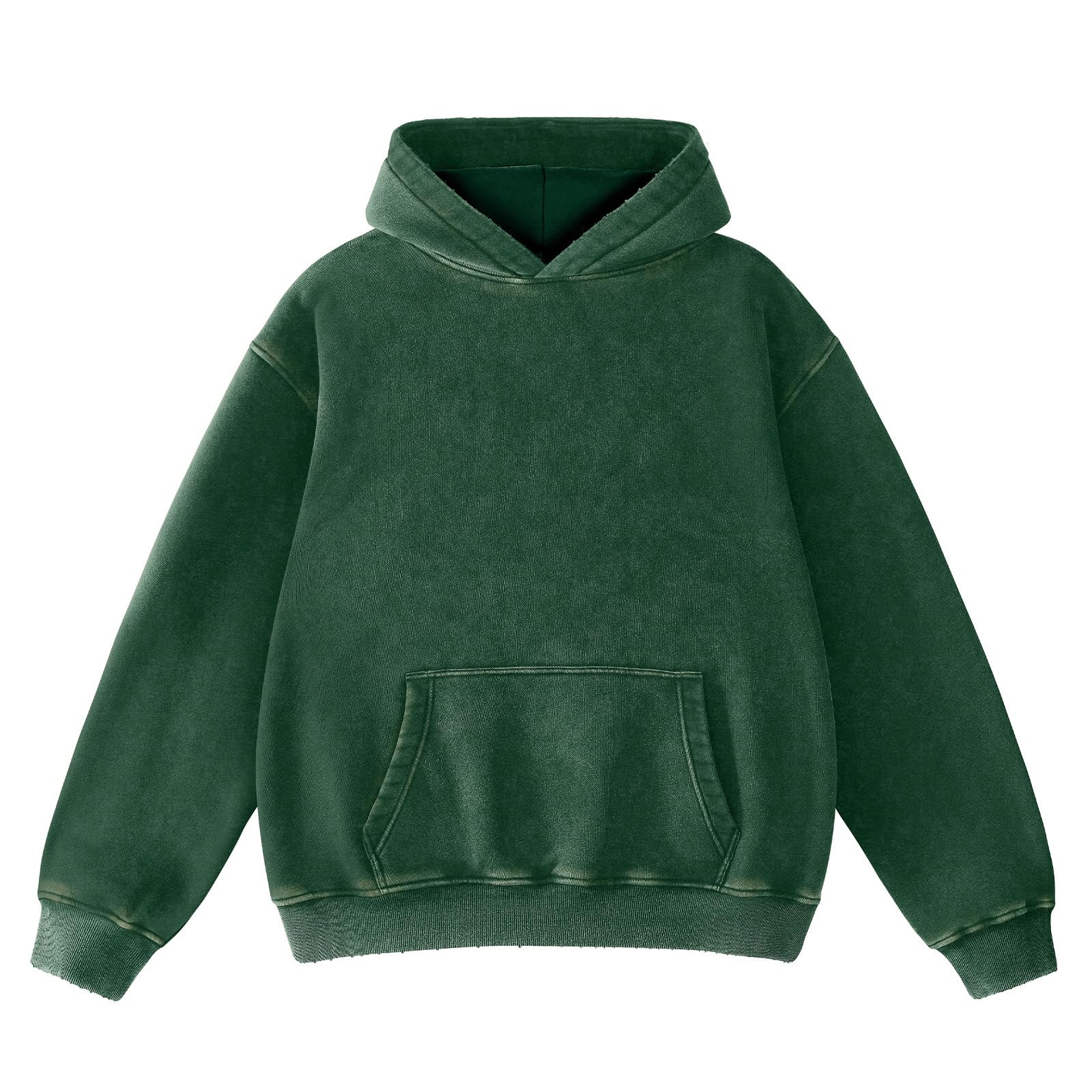FAIABLE Mens Oversized Fleece Hoodie Hooded Retro Heavy Duty Hooded Sweatshirt f