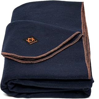 Arcturus Military Wool Blanket - 4.5 lbs, Warm, Heavy, Washable, Large 64" x 88" - Great for Camping, Outdoors, Survival & Emergency Kits (Navy Blue)