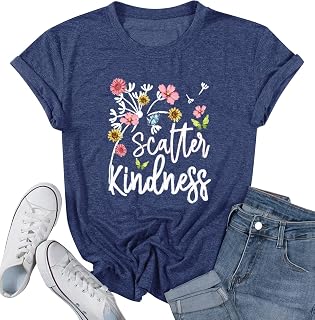 Womens Dandelion T Shirts Sunflower Graphic Short Sleeve Casual Tops