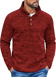 COOFANDY メンズ カジュアル スリムフィット プルオーバー セーター ニット スウェットシャツ 保温 昼寝 US サイズ: XX-Large カラー: レッド