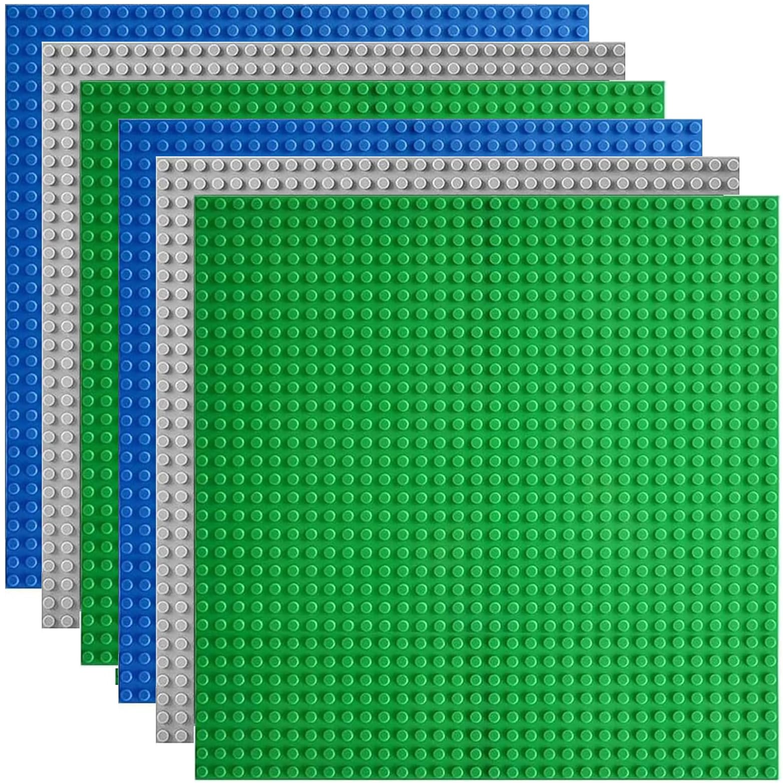 Lekebaby Classic Baseplates 10" x 10" Building Brick Base Plates, 100% Compatibl