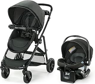 Graco Modes Element 3-in-1 Travel System (Stroller & Car Seat), Canter | 3 Modes: Infant Car Seat Carrier & Stroller, Toddler Stroller; Reversible Stroller Seat, Easy One-Step Self-Standing Fold