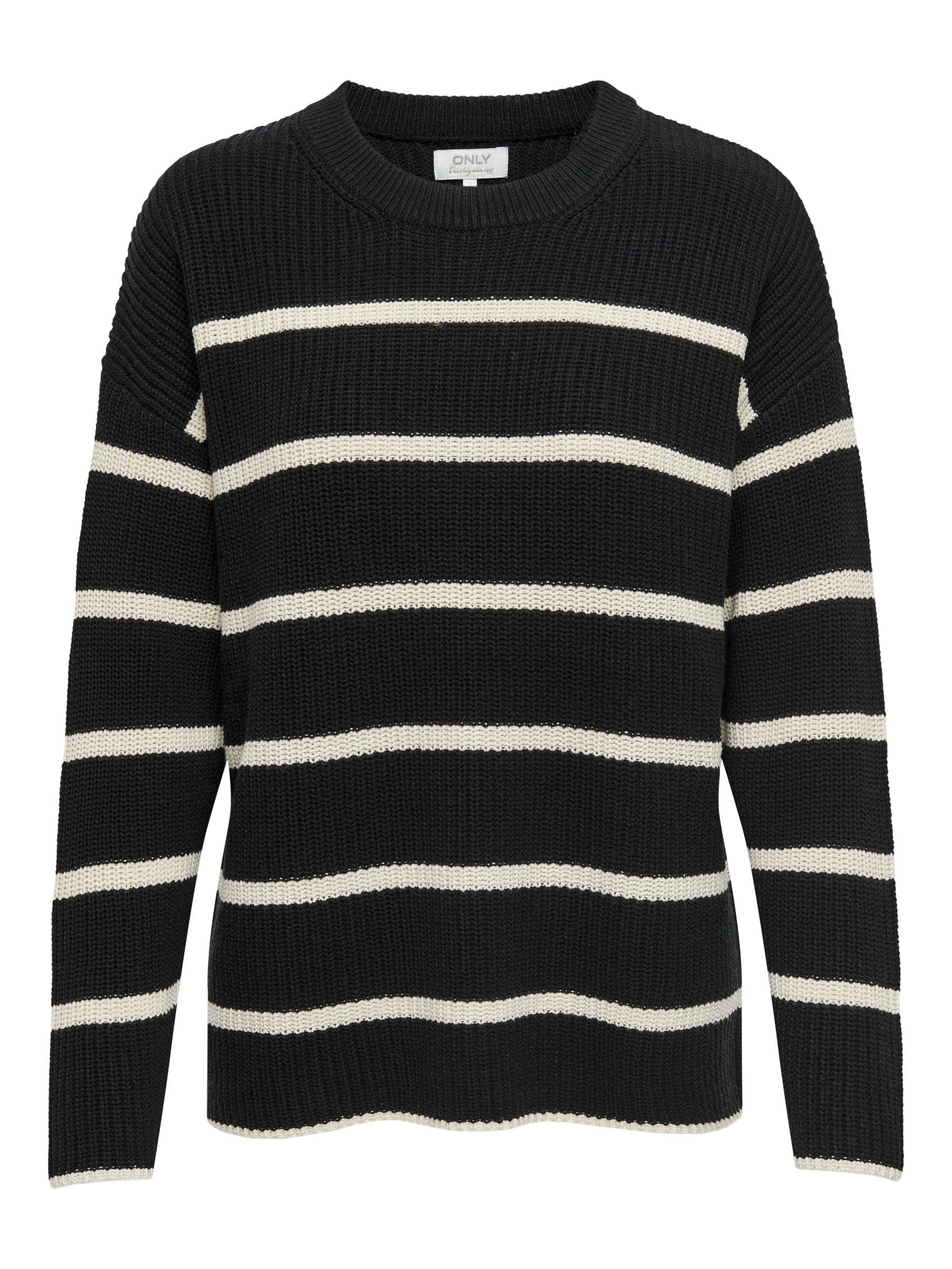 ONLY Onlpernille LS Stripe O-Neck Knt Noos Women's Knitted Sweater