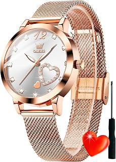 OLEVS Womens Watches Elegant Luxury Dress Ladies Gold Diamond Date Wrist Watch for Women