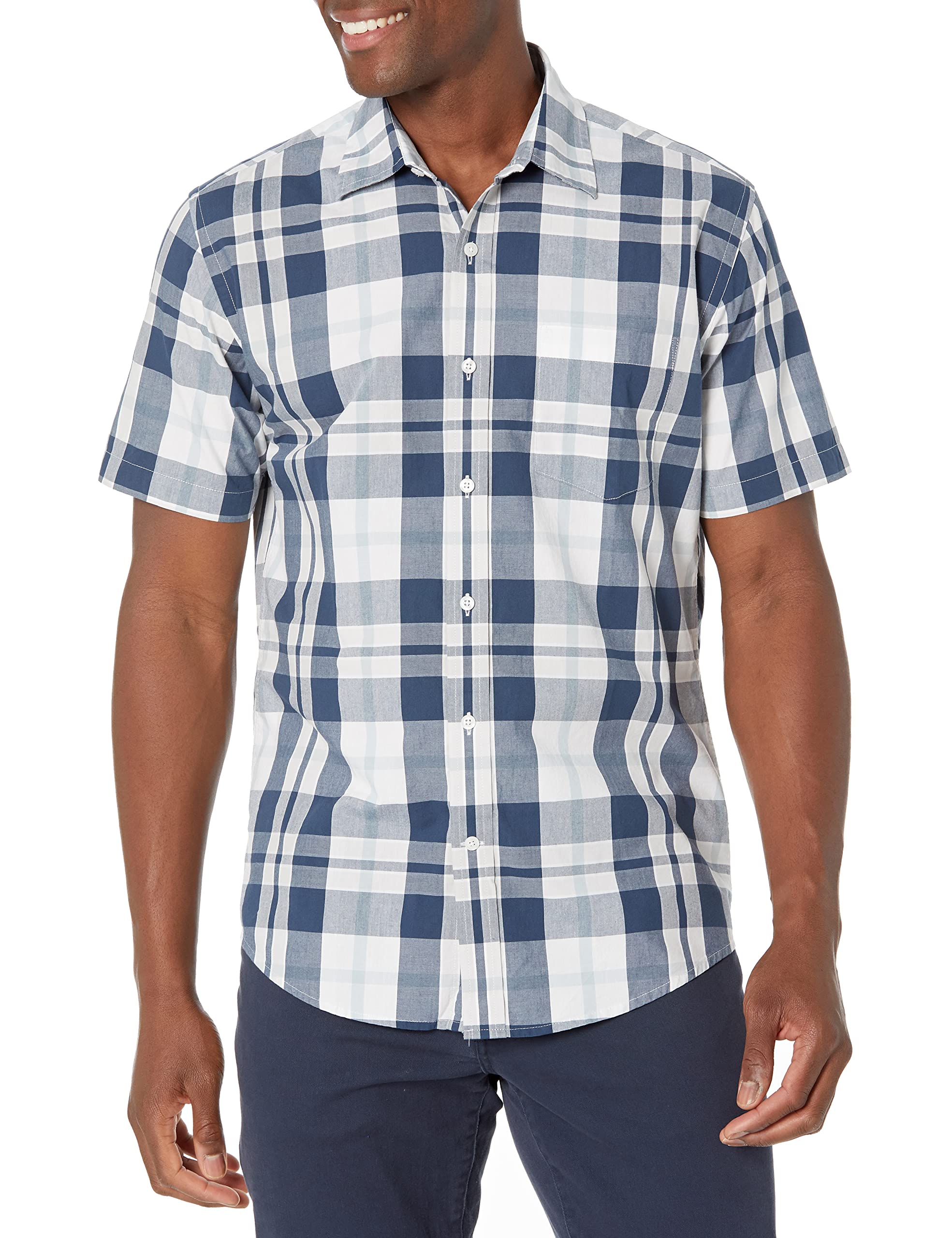 Amazon Essentials Men's Short-Sleeve Casual Poplin Shirt