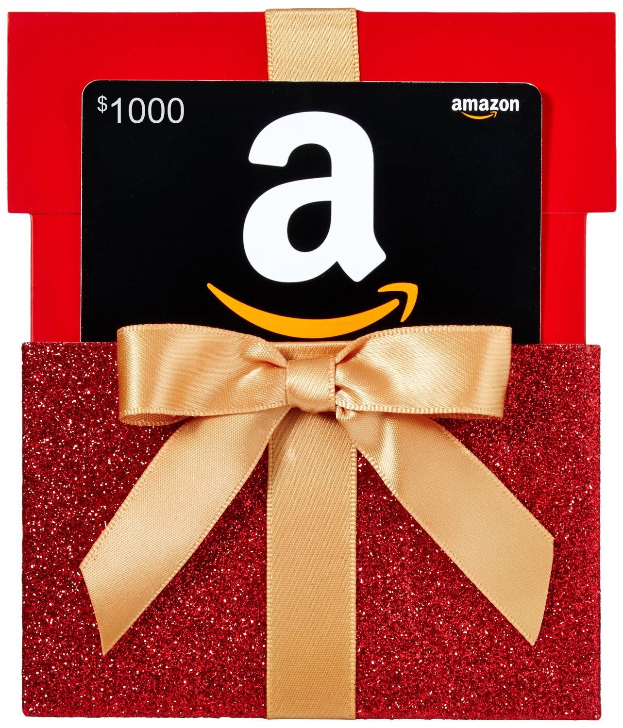 Amazon.ca $1000 Gift Card in a Red Reveal (Classic Black Card Design)
