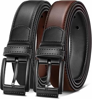 Men's Reversible Belt for Casual Jeans 3.5cm, One Lapel for Both Sides