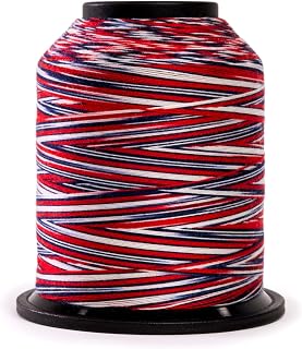Finesse Variegated Thread | 100% Polyester, 3ply, 50wt | 1100yds Stackable Thread Cones for Quilting and Sewing… (Firework)