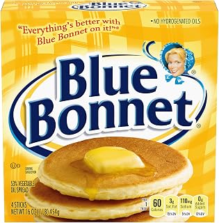 Blue Bonnet Spread Quarters, Butter Substitutes, 16 oz, 4 Sticks | Fits a low carb lifestyle; fresh until you are ready to use it; great for cooking, baking & spreads easily on toast