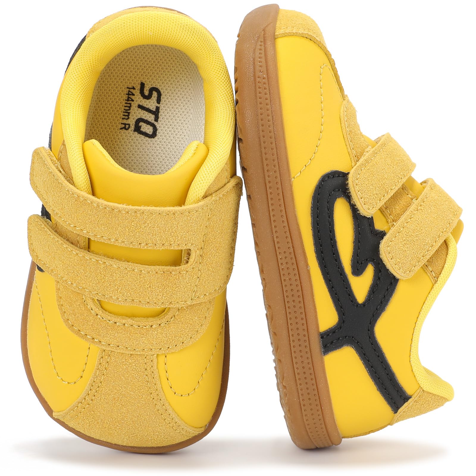 STQ Wide Toe Box Toddler Girls Boys Shoes Zero Drop Sneakers