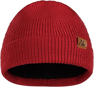 DANISH ENDURANCE Polar Fleece Knit Hat, Fleece Lining, Breathable, Beanie, Sweat Absorbent, Quick Drying, Antibacterial, Deodorizing, Men's, Women's