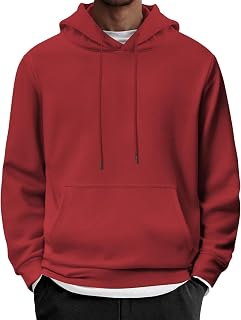 COOFANDY Mens Hoodie Long Sleeve Casual Pullover Hooded Sweatshirt Fashion Drawstring Hoodies with Pocket