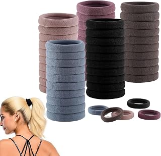 100 x Thick Hair Ties Bulk Hair Tie Stretch Ponytail Holder Thick and heavy curly hair (MIX2)