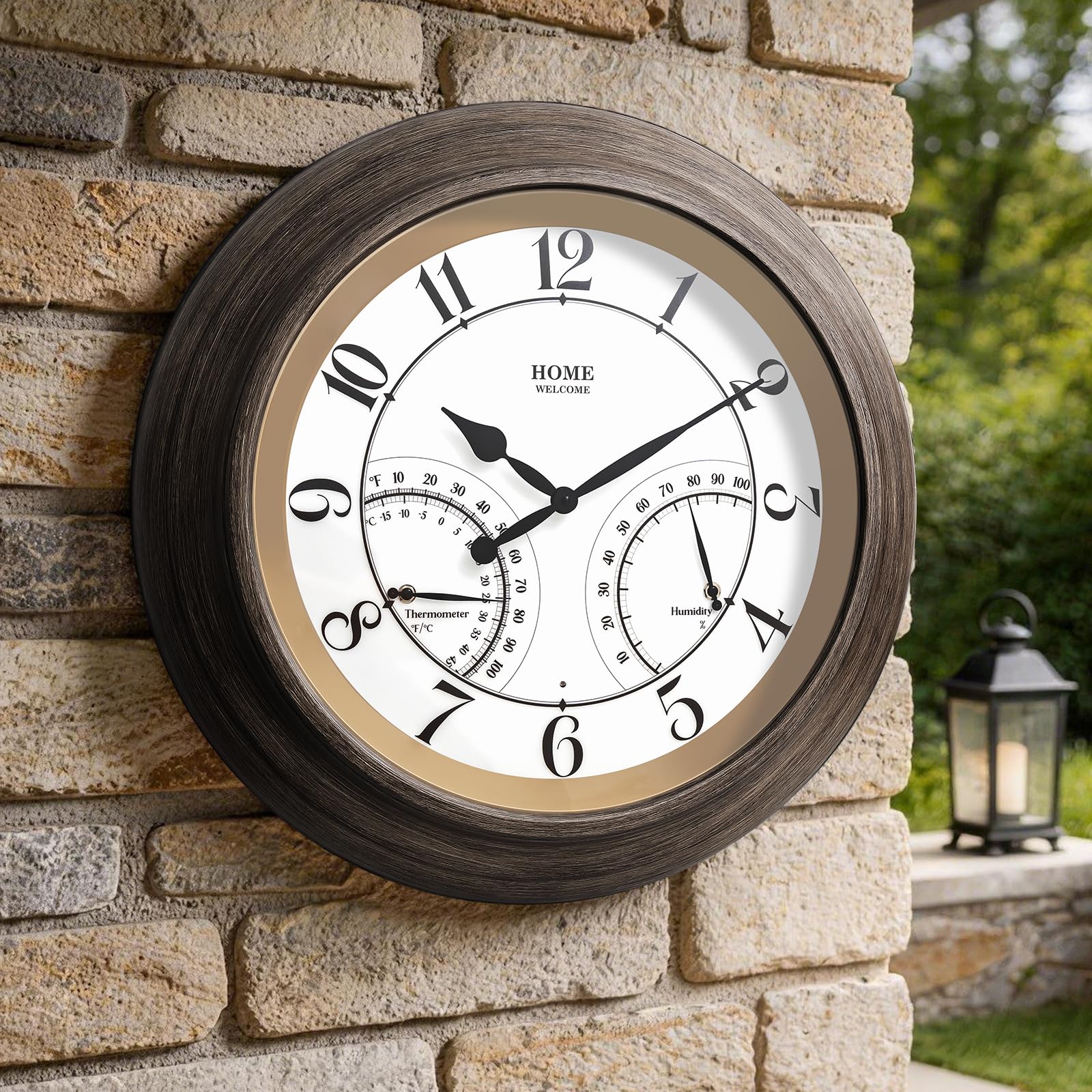 24 Inch Large Illuminated Outdoor Wall Clocks Waterproof | Large Outdoor Wall Cl