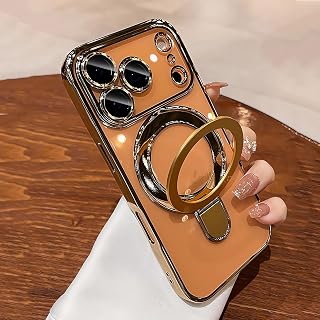 LXK Magnetic Stand for iPhone 17 Pro Case Clear Slim [Fit for MagSafe]