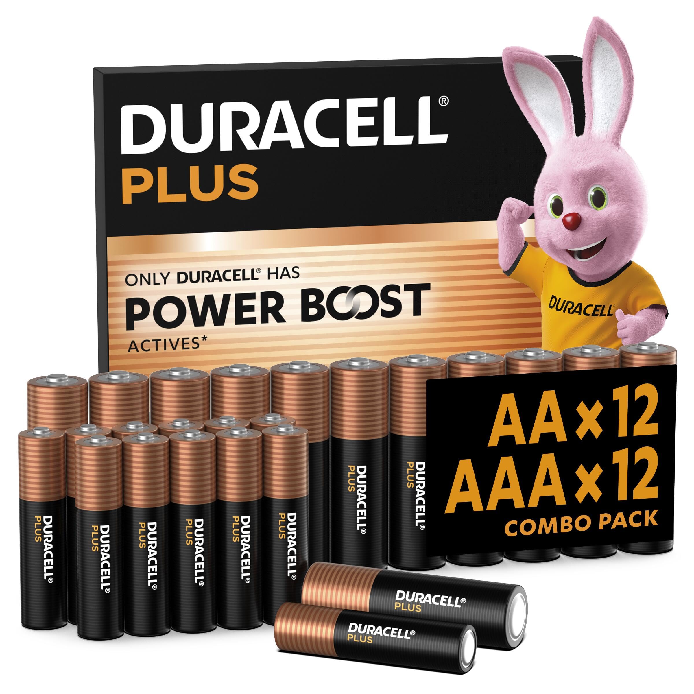 Duracell Plus AA & AAA Batteries (Combo pack of 24) - Alkaline 1.5V - Up To 100%