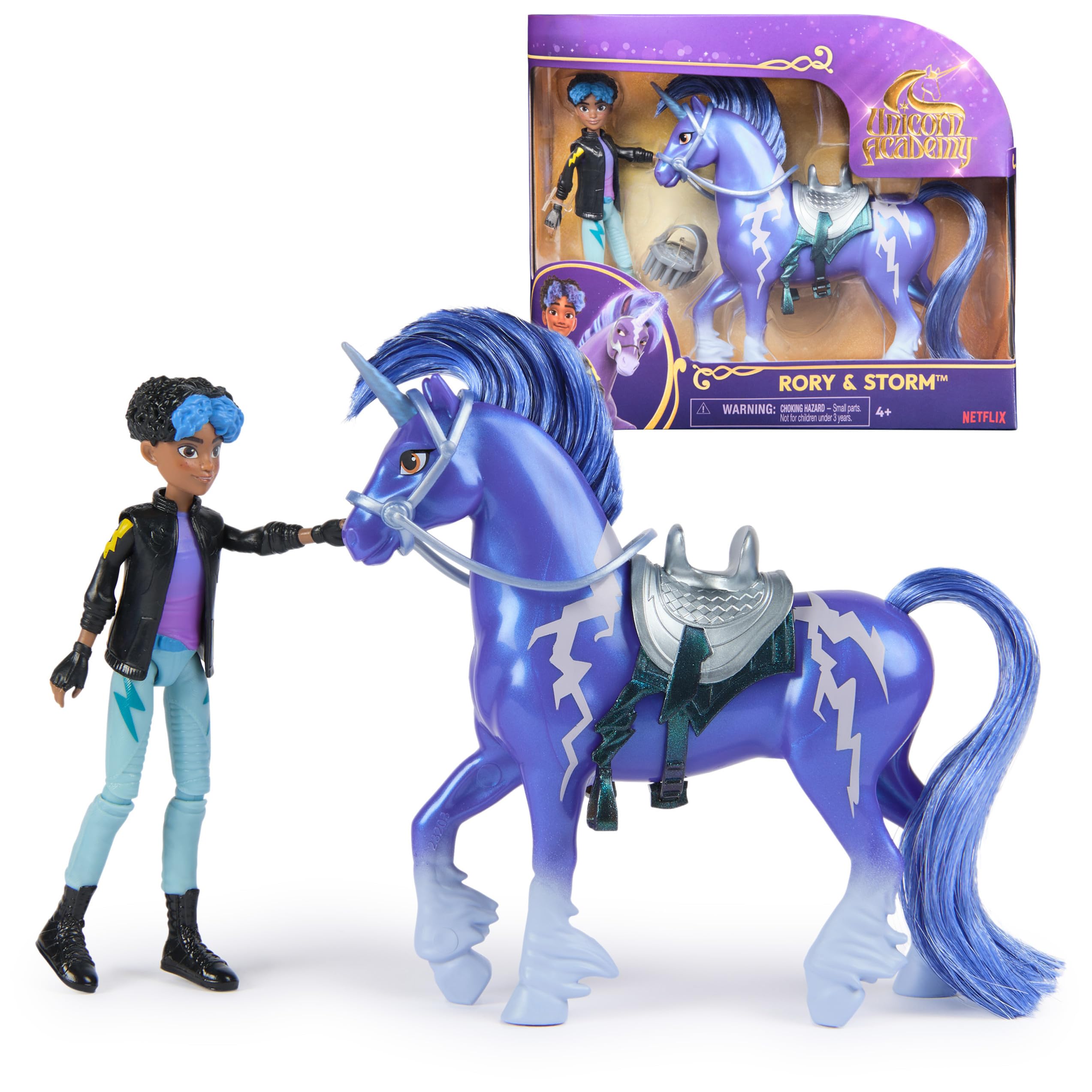 Unicorn Academy Rory & Storm Set, Dolls & Unicorn Toys, Ages 4+ | Brushable Mane