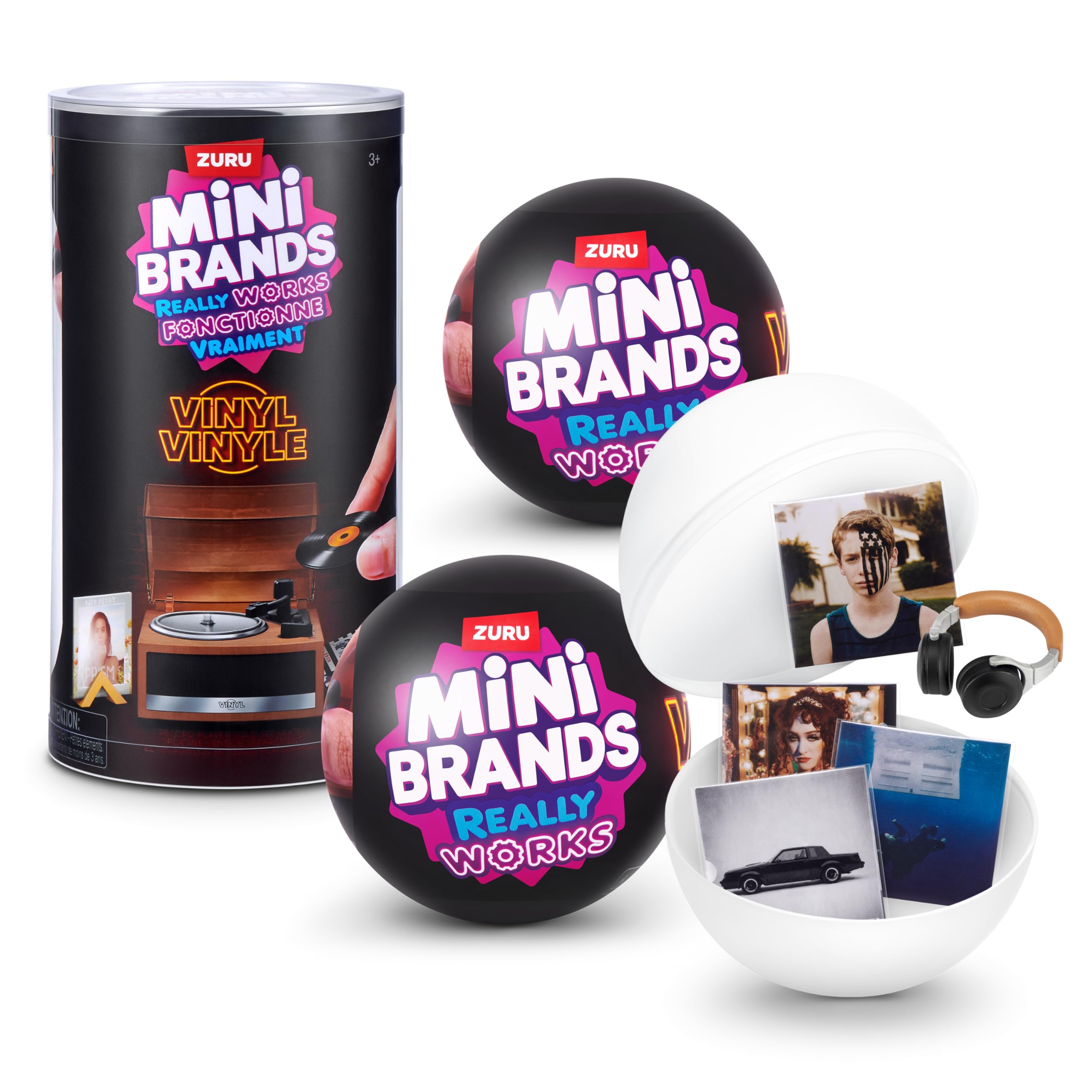 Mini Brands Mini Vinyls Capsule Series 1 (2 Pack) by ZURU | 4 playable mini viny
