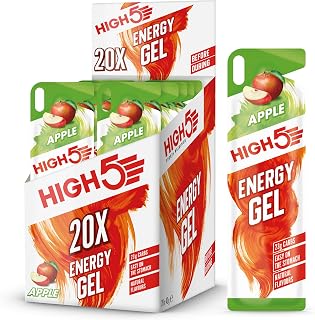 HIGH5 Energy Gels, Running Gel for Fast & Sustained Energy, Apple, 20 x 40g
