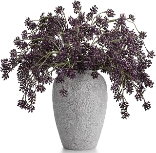Thiccywoov Dusty Sedum Artificial Berry Stems, Artificial Berry Stem Branches for DIY Holiday Farmhouse Home Mantel Mantel Harvest Decor (3 Pieces, Plum