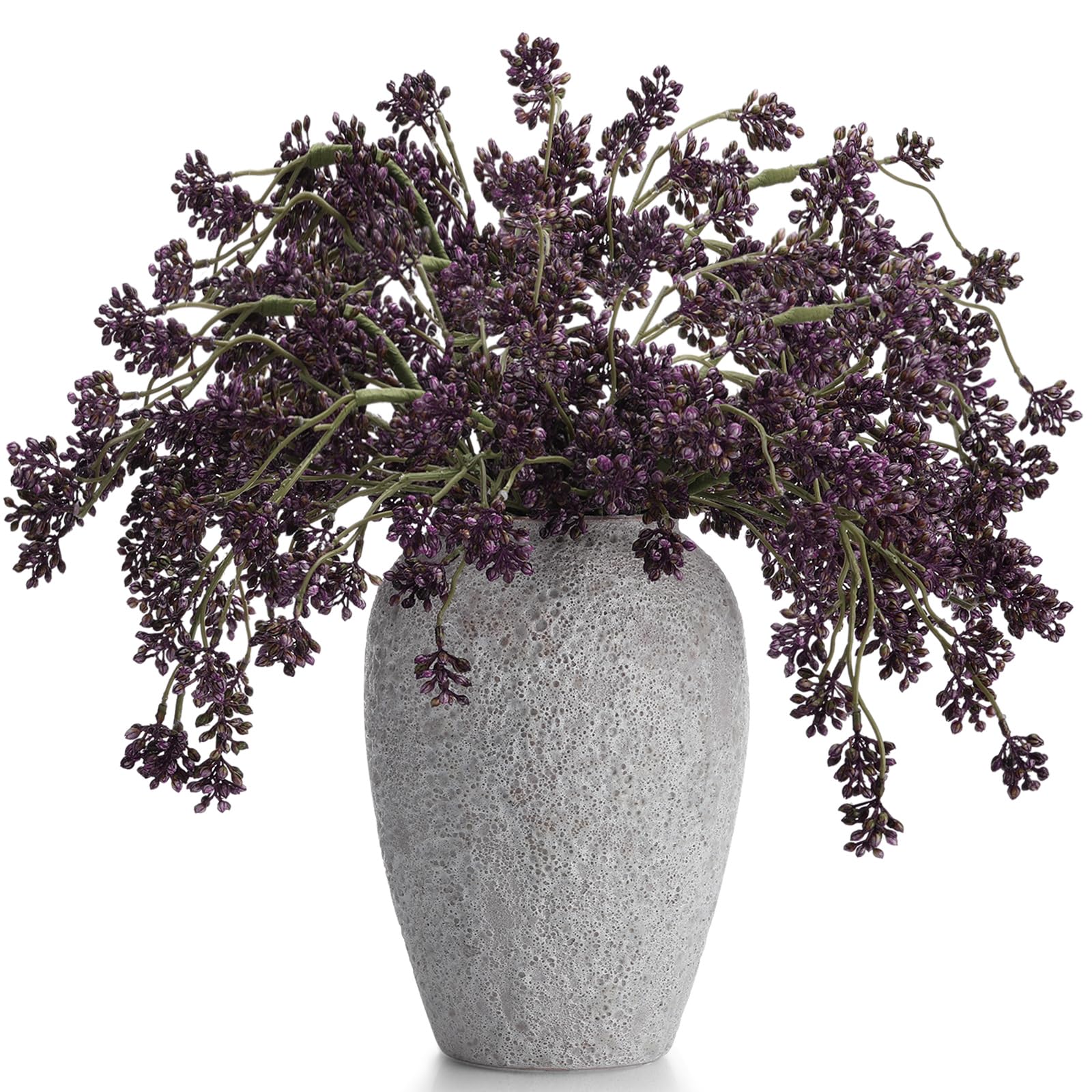 Thiccywoov Dusty Sedum Artificial Berry Stems, Artificial Berry Stem Branches fo