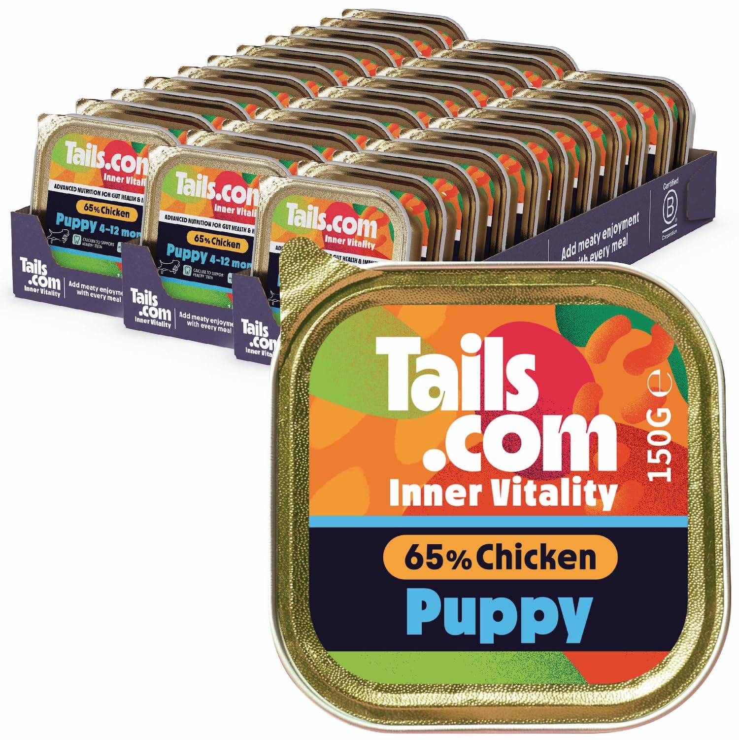 Tails.com • Wet Dog Food • 33x150g Chicken • Puppy • Hypoallergenic