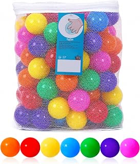 PlayMaty Ball Pit Balls 100Pcs Plastic Kids Swim Pit Fun Toys for Baby Playhouse Pool Birthday Party Decoration