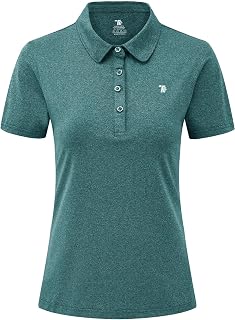 YSENTO Ladies Golf Polo Shirt Short Sleeve Quick Dry Breathable Sports Tennis Polo Shirt for Women