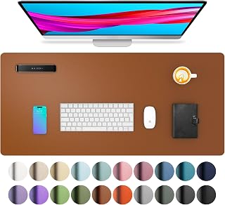 Aothia Desk Pad, Large Mouse Pad, 80 x 40 cm, Brown